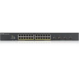 Zyxel Switch 28 Puertos XGS1930-28HP - EU0101F 24, 24x Gigabit, 4x SFP+, NebulaFlex, 10G, L3, PoE, Negro