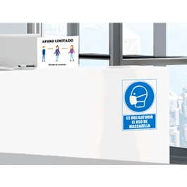 Archivo 2000 Señal Obligatorio Uso Mascarilla PVC Azul 210x297 mm