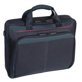 Targus Maletín Clamshell para Portátil 16 Pulgadas, Funda de Transporte Acolchada, Poliéster Negro con Correa de Hombro