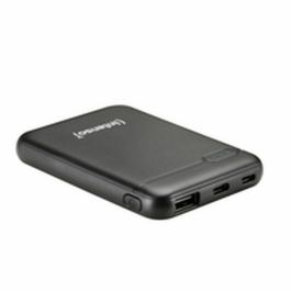 Intenso XS5000 Powerbank 5000 mAh Negro, Cargador Portátil con Pantalla LED, Micro-USB / USB-C Entrada, USB-A / USB-C Salida