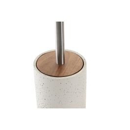 DKD Home Decor Escobillero Basicos Beige Resina y Bambú 9x9x38 cm - Pack 2 Unidades