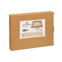 Set 2 Bandejas Rectangulares Prisma Giftdecor 40x31 cm, Madera y Vidrio (6 Unidades) Set 2 Bandejas Rectangulares Prisma Giftdecor 40x31 cm, Madera y Vidrio (6 Unidades)
