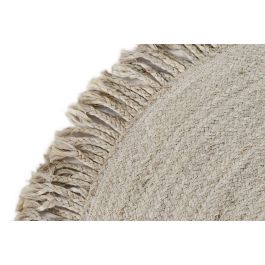 DKD Home Decor Alfombra Balines Natural 150 x 150 x 1.5 cm (2 Unidades) Yute Hecho a Mano