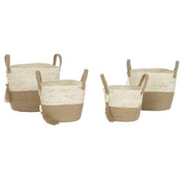 Juego de Cestas Home ESPRIT Natural Marrón claro Yute Fibra de maíz Moderno 40 x 40 x 41 cm Precio: 21.88999989. SKU: B13598SZZQ