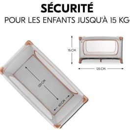 Hauck DREAM N PLAY PLUS HAU1731647228741 - Cuna de Viaje Plegable 60 x 120 cm - Desde el Nacimiento - Corcho Polvoriento