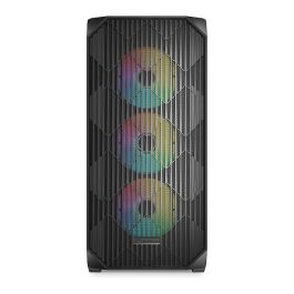 Sharkoon AK3 RGB ATX Midi Tower PC Negro con Panel de Vidrio Templado y Iluminación RGB para Placas ATX, micro ATX, Mini-ITX