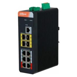 Dahua Switch PoE industrial 6 puertos Gigabit + 4 SFP Uplink L2 gestionable Precio: 331.49999982. SKU: B154FMSEXK