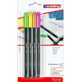 Edding Rotuladores Punta de Fibra 1200, 4 Colores Neón - Amarillo, Verde, Naranja, Magenta, Tinta a Base de Agua, Acuarelables Precio: 2.98999954. SKU: B193FLL96P