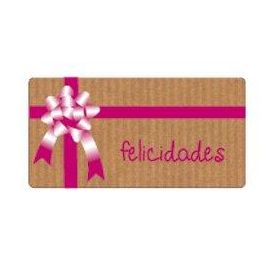 Etiquetas Regalo Adh. Rollo 300 Uds. 59X30 Felicidades Kraft Lazo Precio: 11.49999972. SKU: B1BK3RSPAY