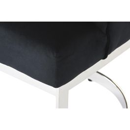 Silla de Comedor DKD Home Decor Negro Plateado 60 x 58 x 93 cm