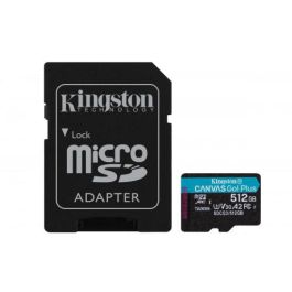 Tarjeta de Memoria Kingston CANVAS Go! Plus 512GB microSD XC con Adaptador/ Clase 10/ 170MBs