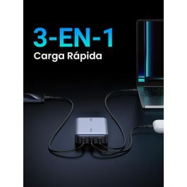 Ugreen 25188 Batería Externa 20000 mAh 100W PD3.0 QC3.0 3 Puertos USB-C/A Carga Rápida Universal Gris