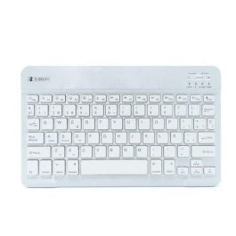 Subblim SUB-KBT-SM0001 Teclado Inalámbrico Bluetooth Compacto Ultradelgado Plata, Batería Recargable, Compatible PC Mac Android iOS Apple TV