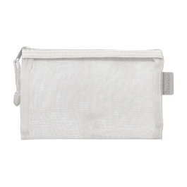Liderpapel Bolsa Zipper Bag Poliester Transpirable Multiusos Cierre Cremallera DIN A6 Blanco
