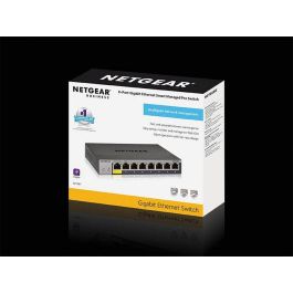 NETGEAR GS108Tv3 Switch Gestionable Smart Pro de 8 Puertos Gigabit Ethernet para Redes de Empresa