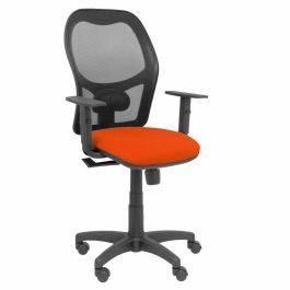 PIQUERAS Y CRESPO Silla Alocen malla negra asiento bali naranja oscuro brazos regulables Precio: 192.49999989. SKU: S5703817