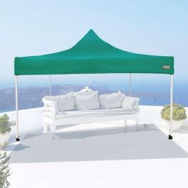 Cenador Aktive Plegable Altura ajustable Acero Poliéster 420D Oxford Verde 300 x 320 x 300 cm