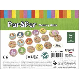 Cayro Par & par - Juego de Memoria y Emparejar de Madera FSC Certificada para Desarrollo de Habilidades en Niños +2 años Cayro Par & par - Juego de Memoria y Emparejar de Madera FSC Certificada para Desarrollo de Habilidades en Niños +2 años