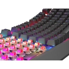 GENESIS Thor 230 TKL Teclado Gaming Mecánico Outemu Red, QWERTY Español, Retroiluminación LED RGB, USB, Negro