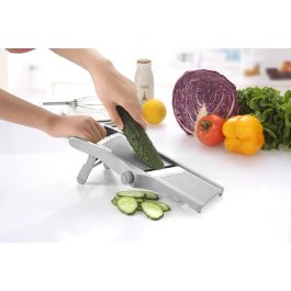 Quttin Mandolina Ajustable 3 Funciones - Cortador de Verduras Manual de 31,5 cm de Largo (6 Unidades)