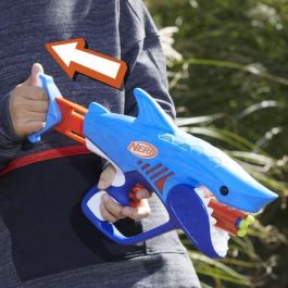 Pistola nerf sharkfire 23x40 cm ¡con un diseño impresionante de tiburón!