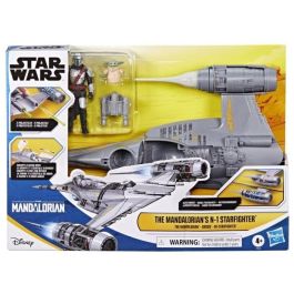 La nave Mandalorian's N-1 Starfighter, figuras de Grogu y Mandalorian de 10 cm, juguete para niños a partir de 4 años, Star Wars Epic Her