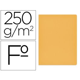 Gio Subcarpeta Simple Cartulina Amarillo Intenso Folio 250 gr -50U-