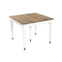 Mesa de Comedor Home ESPRIT Blanco Abeto 100 x 100 x 78 cm