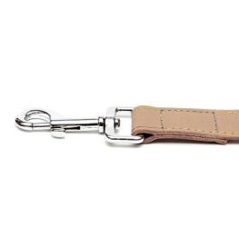 Gloria Correa Oasis para Perro, Cuero de Alta Calidad con Costuras Reforzadas, Mosquetón Robusto y Seguro, 100 cm x 21 mm Blanco
