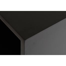 DKD Home Decor Mueble TV Balines Abeto Ratán Negro Natural con 2 Puertas y 3 Estanterías 160x38x65 cm