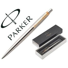 Bolígrafo Retráctil Jotter de Acero Inoxidable con Ribete Dorado Punto Medio Tinta Azul Parker 1953182 Precio: 20.98999947. SKU: B1FH2MJ3AF