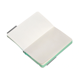 Antartik Cuaderno A6 Tapa Blanda Rayas Gris y Turquesa, 100 Hojas 80gr FSC