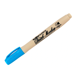 Artline Rotulador EPFS Supreme Brush, Punta Pincel Base Agua, Trazo Fino/Medio, Tinta Pigmento, Azul Claro