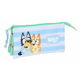 Bolso Escolar Portatodo Safta Triple Bluey Sisters 120x220x30 mm