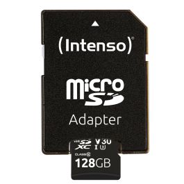Tarjeta Memoria Micro SD Intenso 128GB Profesional UHS-I Clase 10 + Adaptador SD