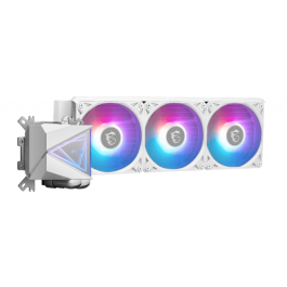 SISTEMA DE REFRIGERACION LIQUIDA MSI PARA CPU MAG CORELIQUID I360 WHITE,INTEL/AMD,RADIADOR 360mm,FAN4PIN,20dBA,ARGB (3 VENTILADORES) (BLANCO) Precio: 157.79000039. SKU: B1HTTSXV6Z