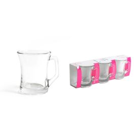 Lav Set de 3 Vasos con Asa 225 cc, Zen, 10x8x9.5 cm (12 Cajas)