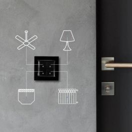 Shelly Interruptor Pared Switch 4 Negro