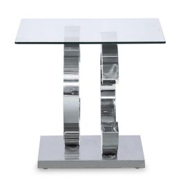 Mesa auxiliar Alexandra House Living Cristal 55 x 55 x 50 cm