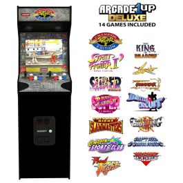 Arcade1Up Máquina Arcade Street Fighter Deluxe con 14 juegos clásicos de Capcom, Wi-Fi y multijugador en línea, monitor de 17" Precio: 656.68999968. SKU: B1DH5NXKVY