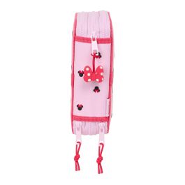 Plumier Triple Minnie Mouse Naive Rosa 12,5 x 19,5 x 5,5 cm 37 Piezas