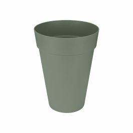 Elho ELH8711904500658 Maceta Redonda Loft Urban High 35 Verde, Ø 34 x H 45 cm, Exterior, 100% Reciclado