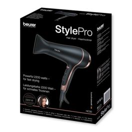 SECADOR DE PELO BEURER HC-30 - 2200W - 3 NIVELES DE CALOR - 2 VELOCIDADES - POSICIÓN AIRE FRÍO - BOQUILLA PROFESIONAL - SUPERFICIE SOFT TOUCH