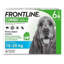 Frontline Pipetas Antiparasitarias Perros 10-20 kg, 6 Unidades - Fipronil y S-Metopreno para Pulgas, Garrapatas, Huevos y Larvas Precio: 53.49999996. SKU: B1DQD5838S
