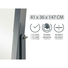 Giftdecor Espejo Joyero con Pie Gris 36x140x36 cm