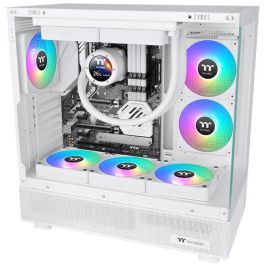 THERMALTAKE CL-F191-PL14SW-A Ventilador de Caja de Ordenador, 14 cm, Hidráulico, Blanco, Pack de 3 Unidades