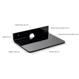 Vivolink VLCAMSCREW Estante Profesional de Acrílico 8mm para Cámaras PTZ y Equipos AV, 290x205mm, Montaje en Pared Vivolink VLCAMSCREW Estante Profesional de Acrílico 8mm para Cámaras PTZ y Equipos AV, 290x205mm, Montaje en Pared