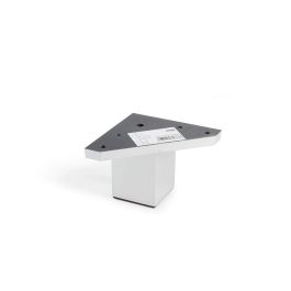 Rei Pata Esquinera Cuadrada ABS Acabado Aluminio Mod.972 para Muebles Bajos 4.2x4.2x6cm Precio: 2.50000036. SKU: S7912510