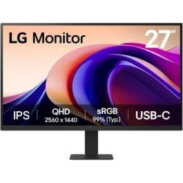 LG Monitor IPS QHD de 27 pulgadas (68,6 cm) para PC, resolución 2560x1440, 100Hz, 5ms, conector USB, montaje VESA, Negro Precio: 159.78999971. SKU: B1DTVFT2P8