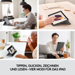 Logitech 920-010144 Combo Touch para iPad Pro 11" (1ª-3ª Gen) Teclado AZERTY Francés con Trackpad Cubierta Retroiluminada Gris Oxford